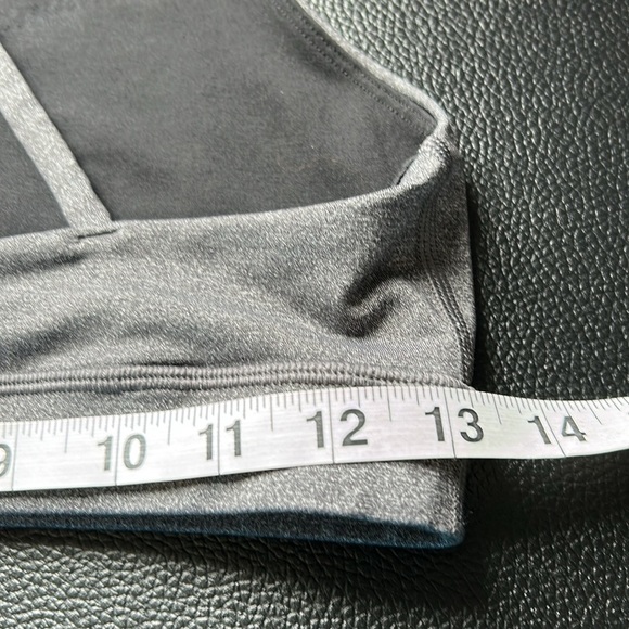 Lululemon Energy Bra High Neck Grey Lycra Lightweight Sz 8 - Picture 7 of 8